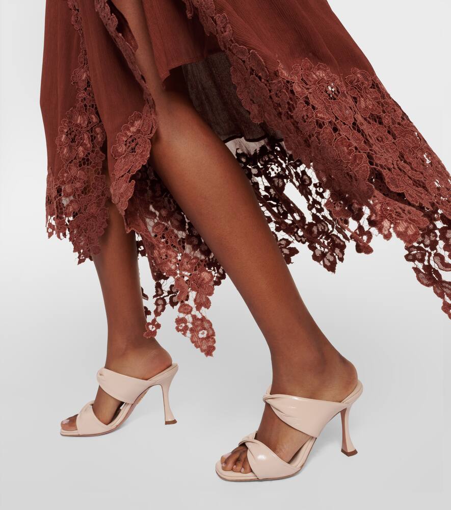 Aquazzura Twist 95 leather mules