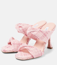 Aquazzura Twist 95 tweed mules