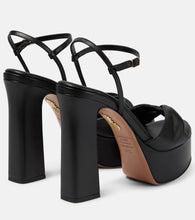 Aquazzura Twist Plateau 120 leather platform sandals