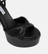 Aquazzura Twist Plateau 120 leather platform sandals