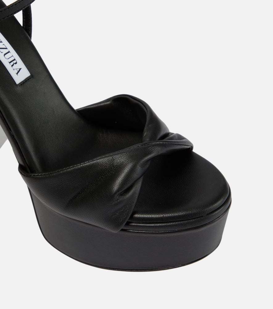 Aquazzura Twist Plateau 120 leather platform sandals