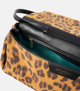 Aquazzura Twist Small leopard-print suede clutch