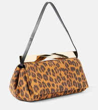 Aquazzura Twist Small leopard-print suede clutch