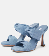 Aquazzura Twist denim mules