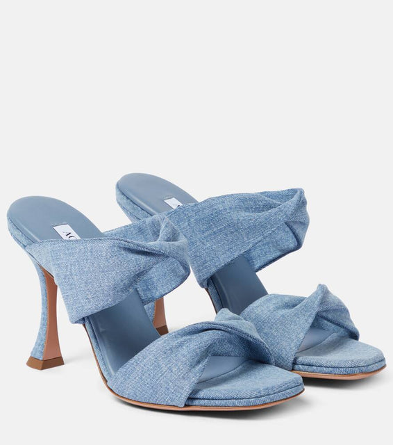 Aquazzura Twist denim mules
