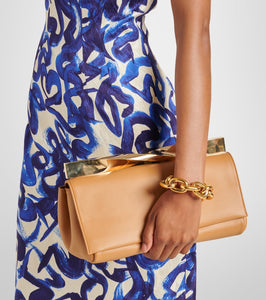 Aquazzura Twist leather clutch