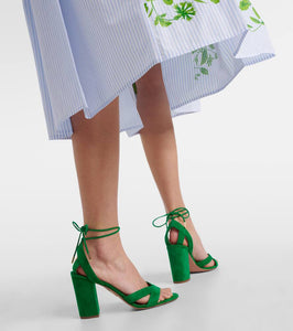 Aquazzura Very Ari 85 suede sandals
