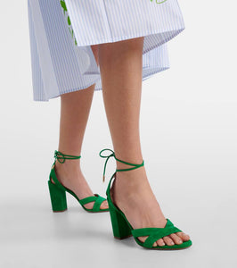 Aquazzura Very Ari 85 suede sandals