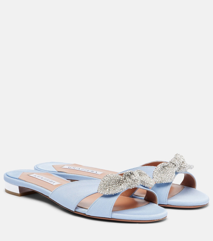 Aquazzura Very Bow Tie embellished flats