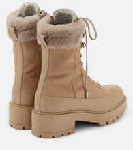 Aquazzura Very Cortina shearling-trimmed ankle boots