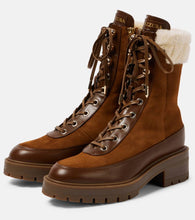 Aquazzura Very Cortina suede lace-up boots