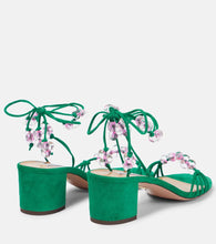 Aquazzura Very Maui 50 embellished suede sandals
