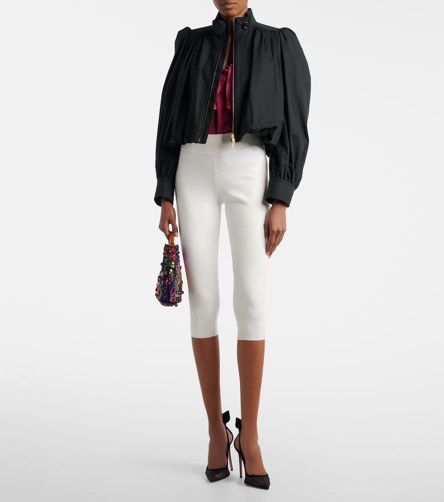 Aquazzura Bow Tie suede-trimmed mesh pumps in Black - High-Heel Pumps