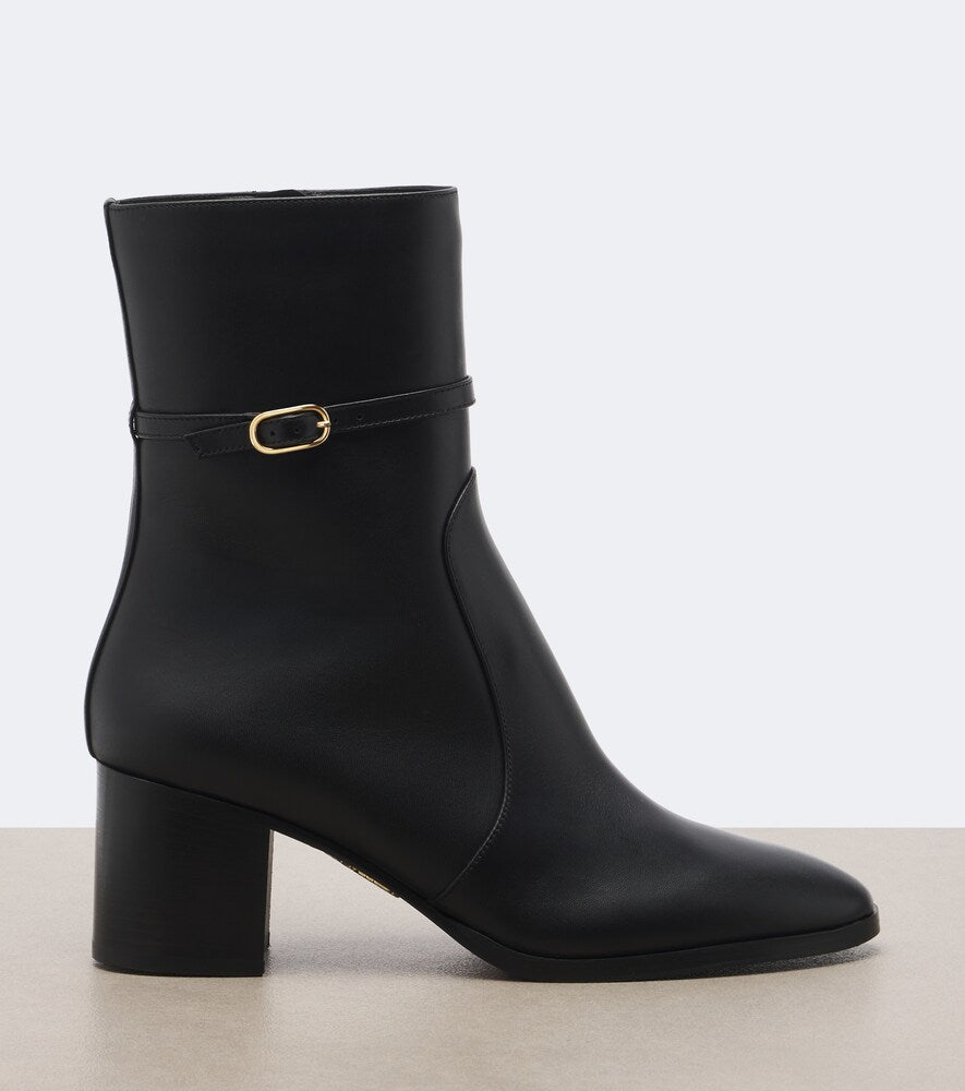 Aquazzura Cotswold leather ankle boots in Black - Mid Heels
