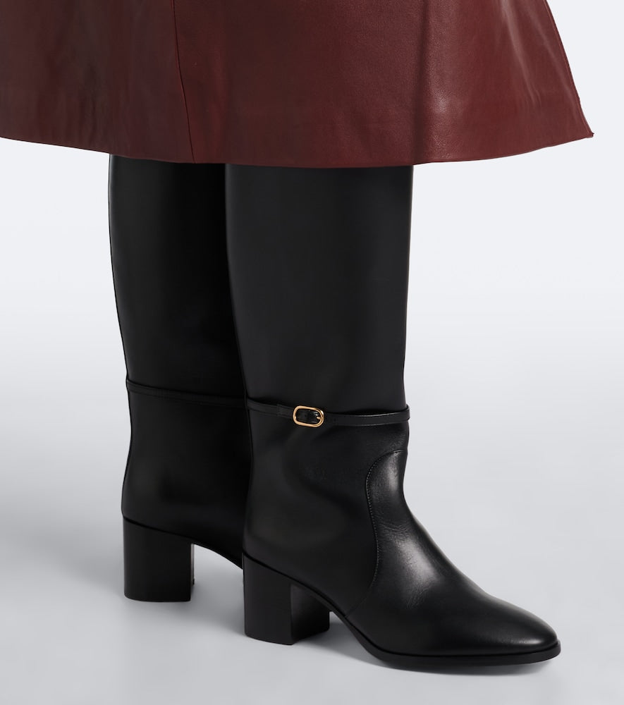 Black Aquazzura Cotswold leather knee-high boots - Knee-high Boots