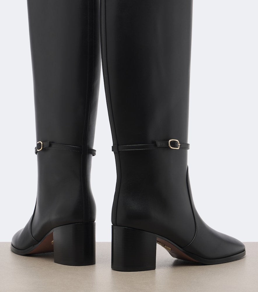Black Aquazzura Cotswold leather knee-high boots - Knee-high Boots