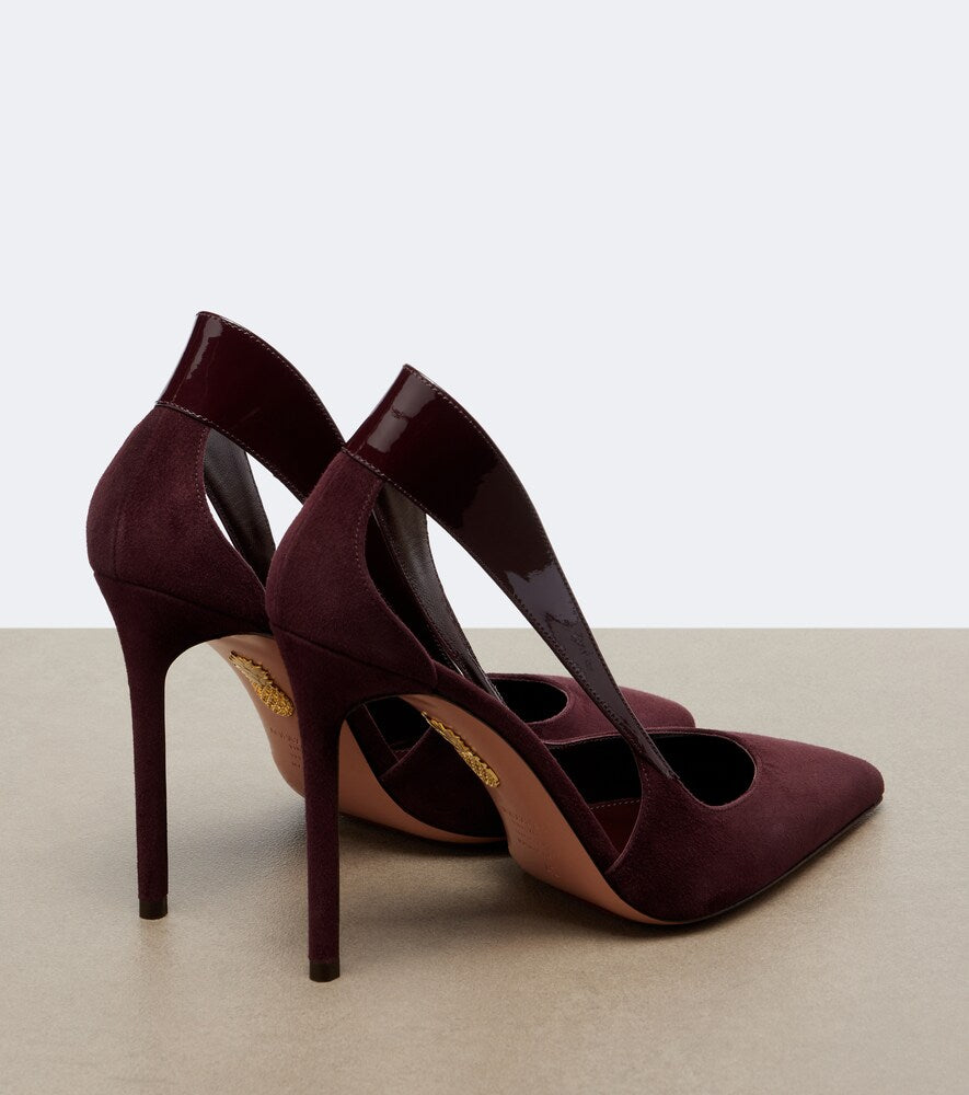 Aquazzura Dangerous Liaisons suede pumps - Burgundy High-Heel Pumps