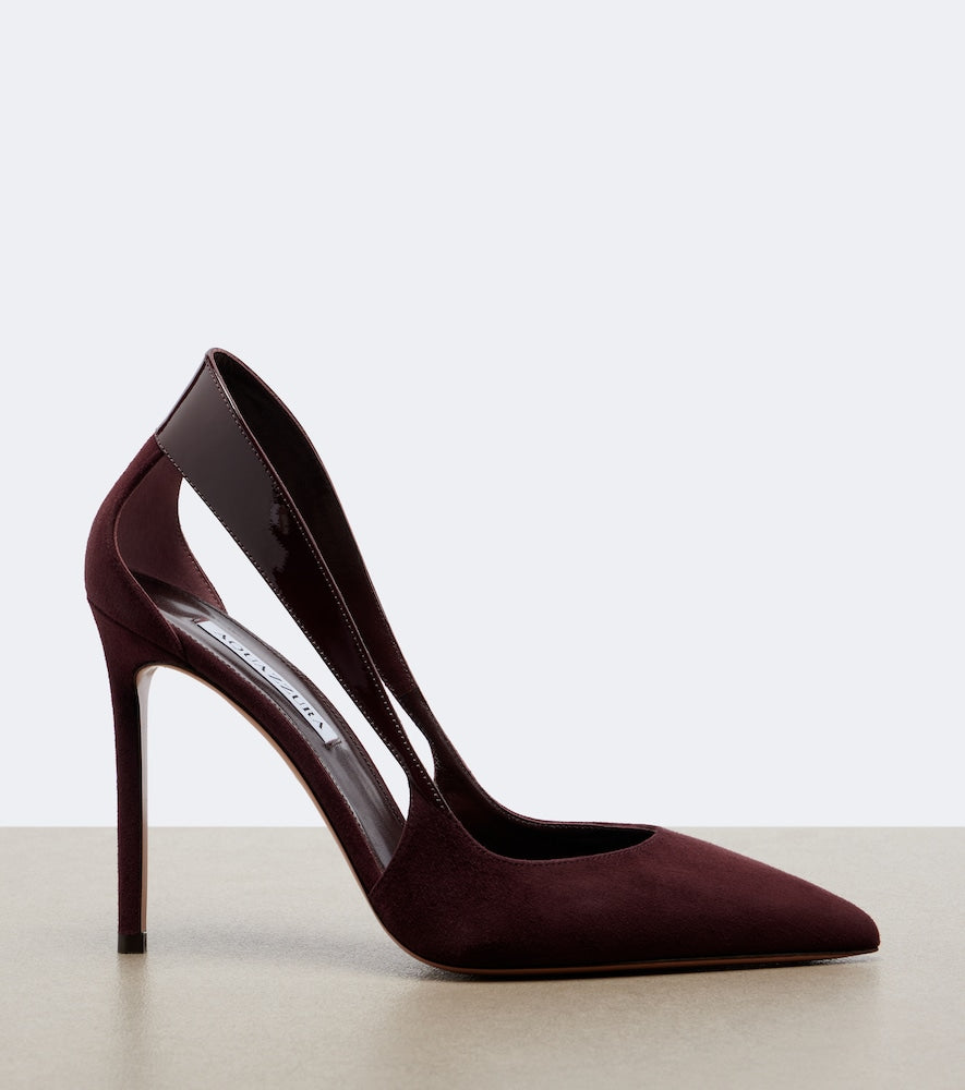 Aquazzura Dangerous Liaisons suede pumps - Burgundy High-Heel Pumps