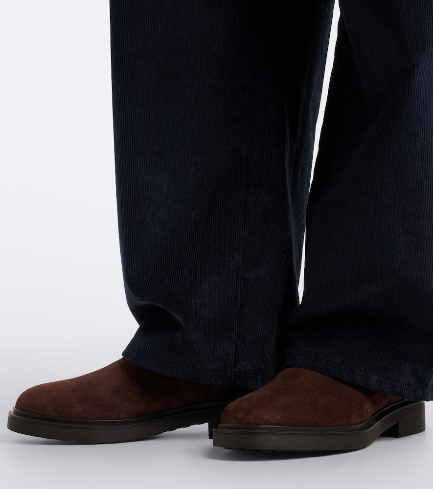 Aquazzura Gaspard suede Chelsea boots - Brown Flat Boots