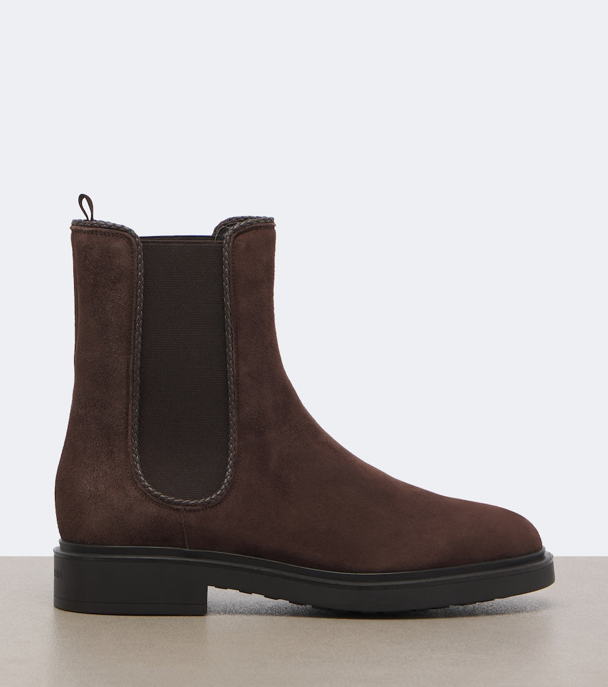 Aquazzura Gaspard suede Chelsea boots - Brown Flat Boots