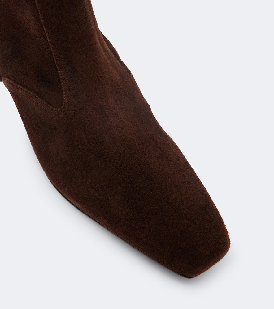 Aquazzura Remi 35 suede over-the-knee boots (Brown) - Flat Boots