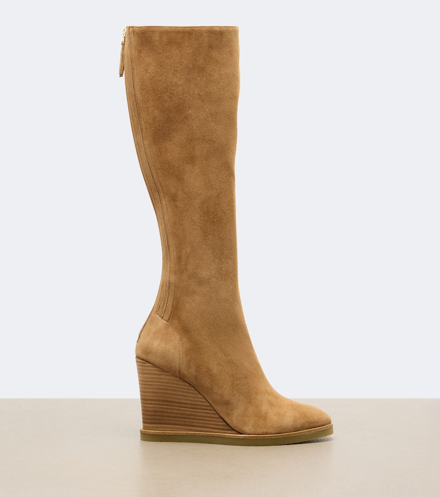 Aquazzura Saint Honore suede knee-high boots in Brown - Knee-high Boots