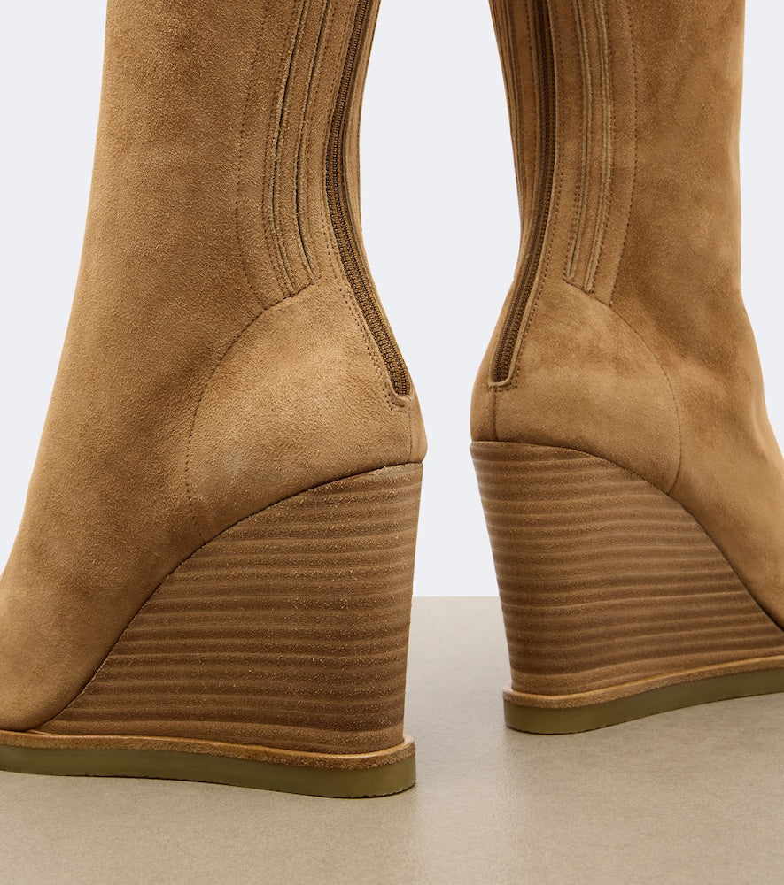 Aquazzura Saint Honore suede knee-high boots in Brown - Knee-high Boots