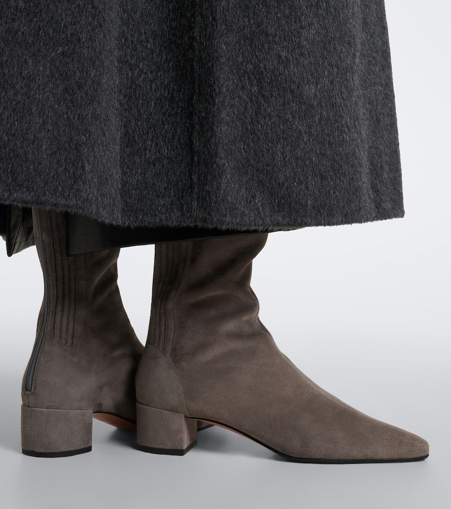 Grey Aquazzura Saint Honore suede knee-high boots - Knee-high Boots