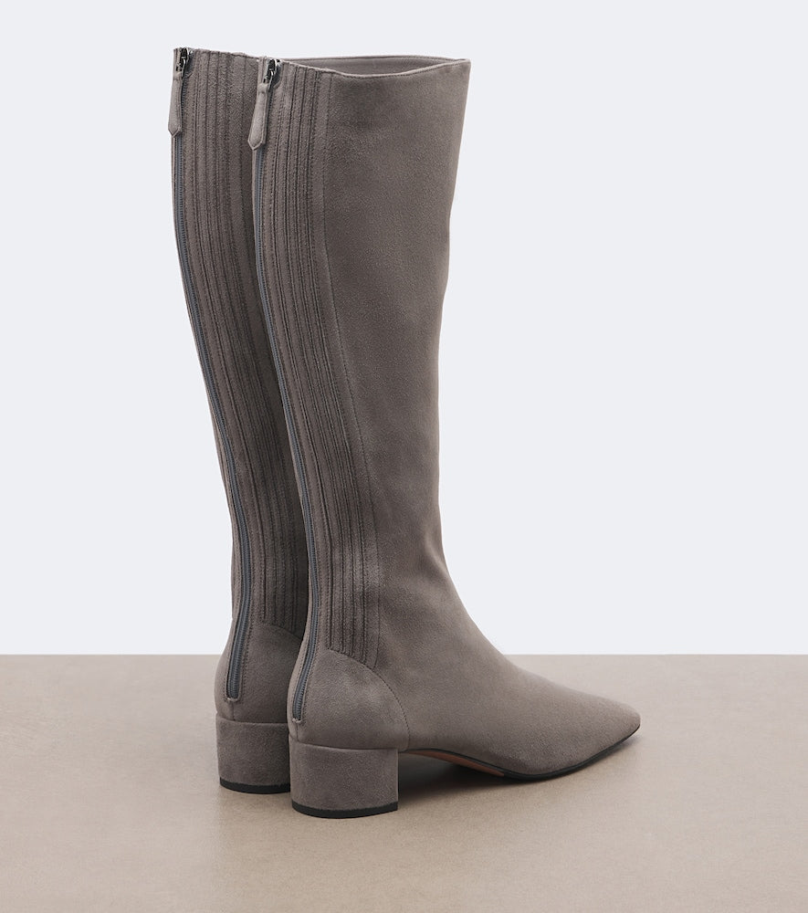 Grey Aquazzura Saint Honore suede knee-high boots - Knee-high Boots