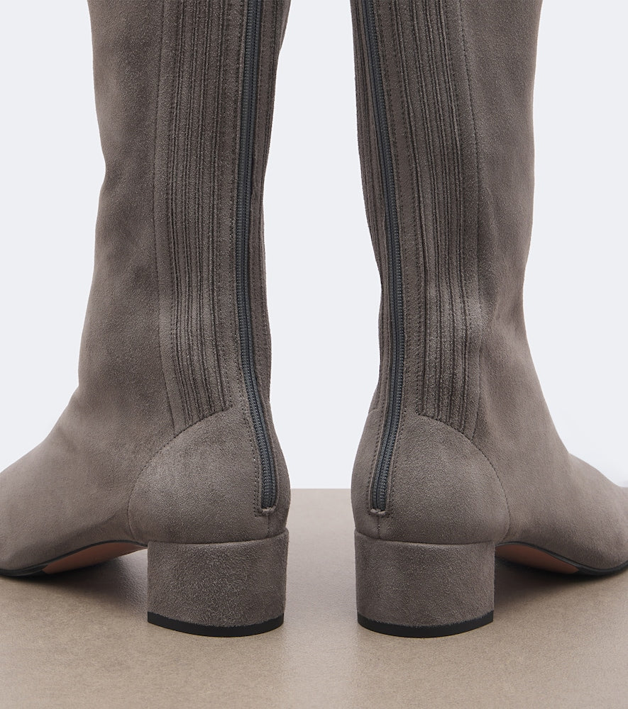 Grey Aquazzura Saint Honore suede knee-high boots - Knee-high Boots