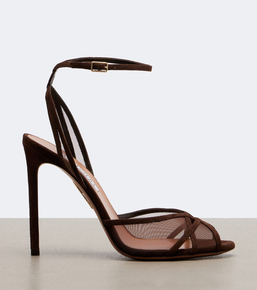 Brown Aquazzura Shear suede sandals - Heeled Sandals