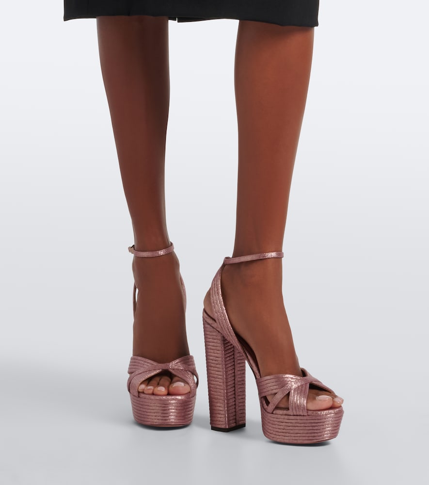 Aquazzura Sundance platform sandals in Pink - High-Heel Sandals