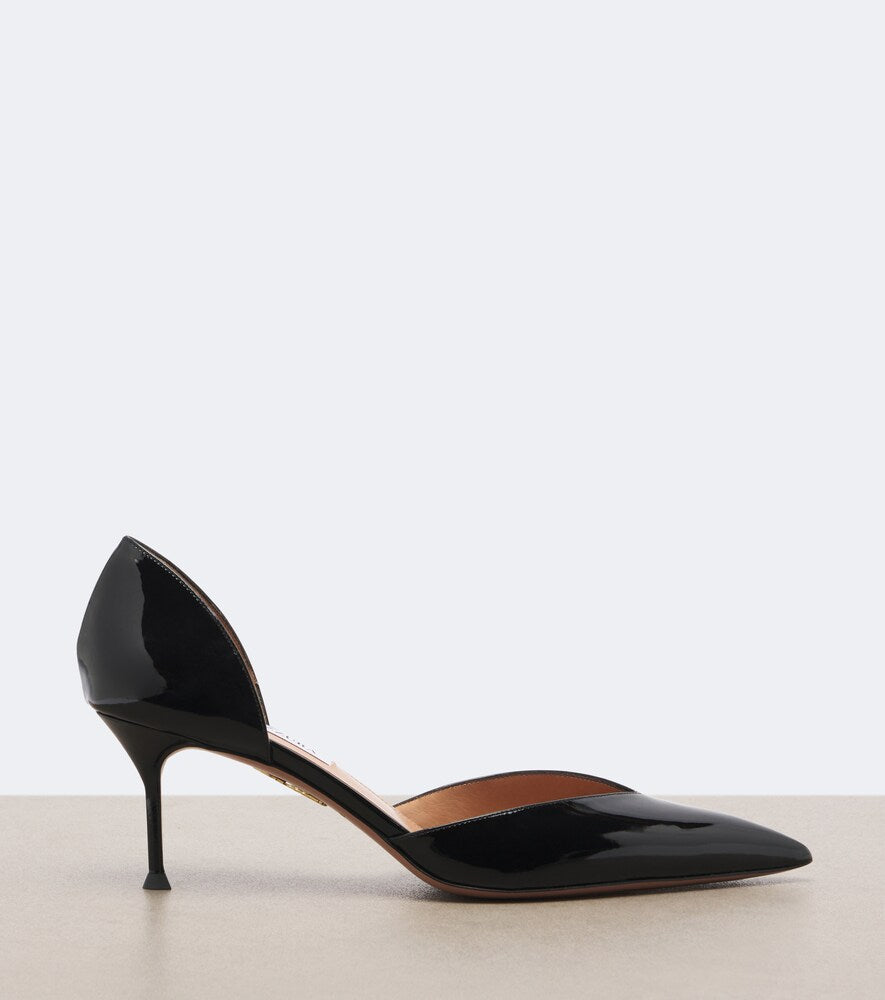 Black Aquazzura Uptown patent leather pumps - Mid Heel Pumps