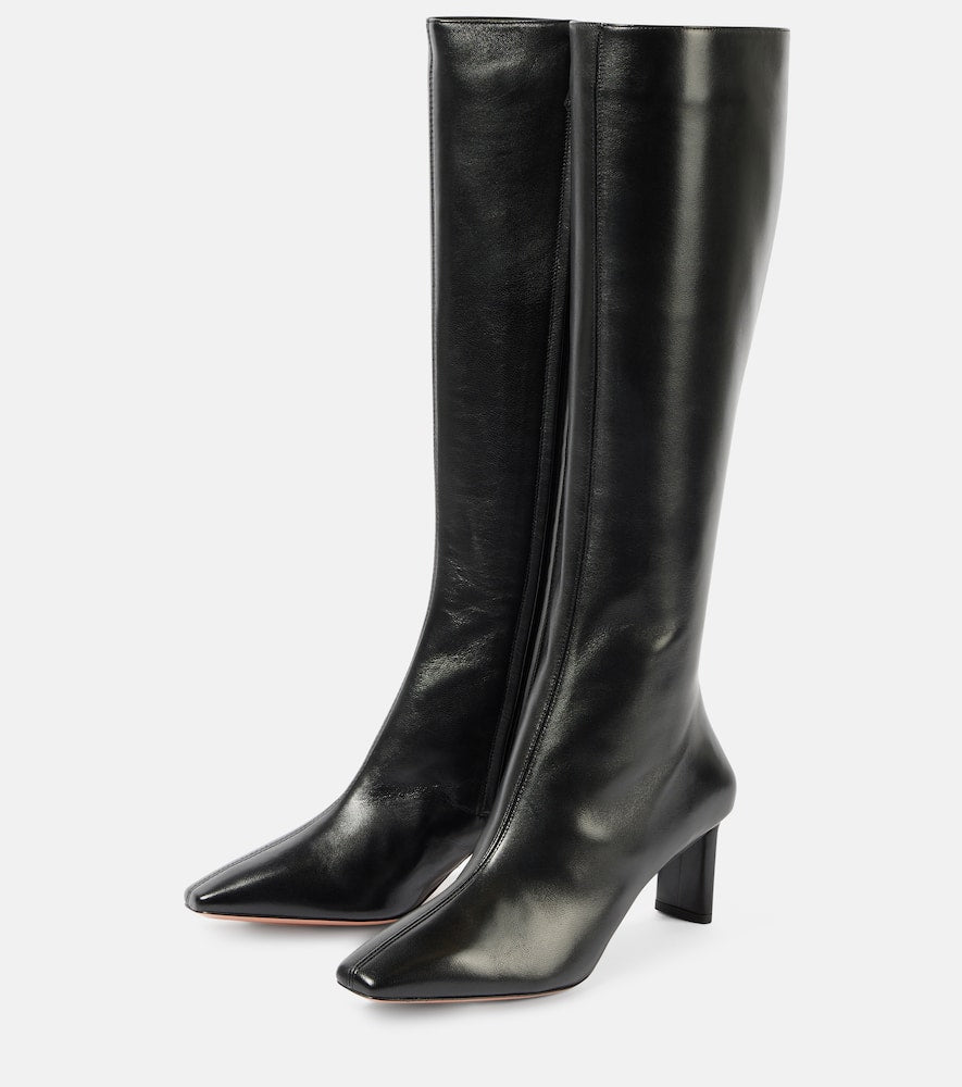 Aquazzura Zenn 65 leather knee-high boots