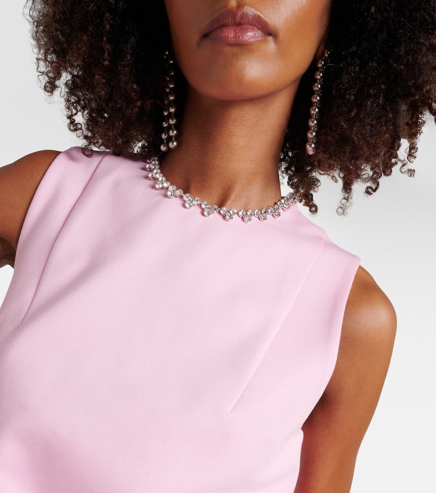 Area Crystal-embellished cutout minidress
