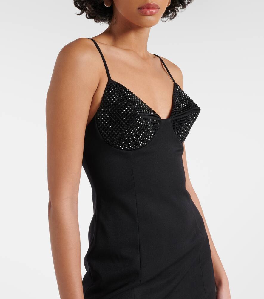 Area Crystal-embellished minidress