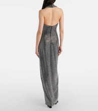 Area Embellished halterneck gown