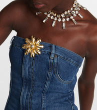 Area Mussel Flower denim minidress