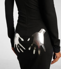 Area Patch-appliqu√É¬© jersey midi dress