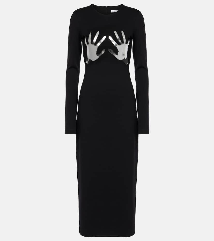 Area Patch-appliqu√É¬© jersey midi dress