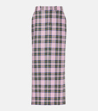 Area Plaid wool midi skirt - 格纹羊毛中长裙