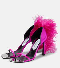 Area X Sergio Rossi Amazon feather-trimmed sandals