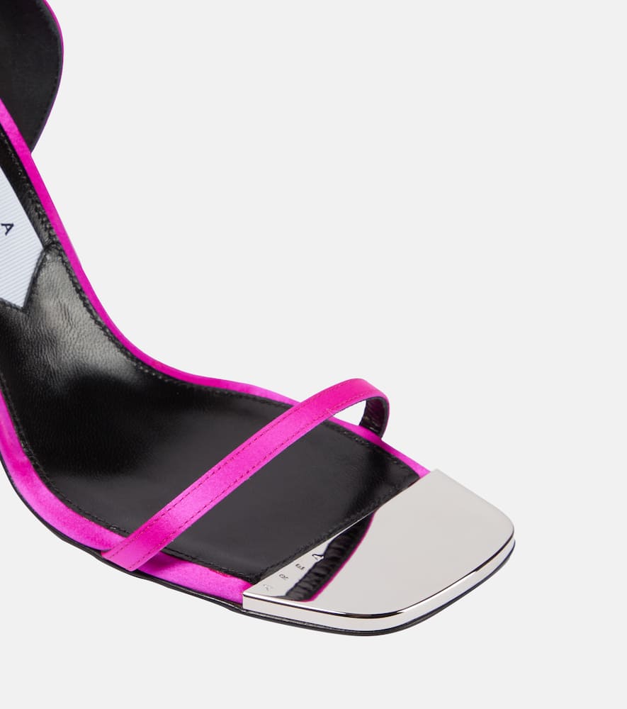 Area X Sergio Rossi Amazon feather-trimmed sandals