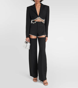 Area x Sergio Rossi Amazona feather-trimmed sandals