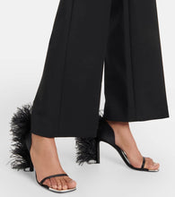 Area x Sergio Rossi Amazona feather-trimmed sandals