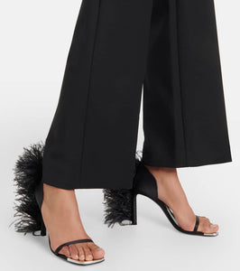Area x Sergio Rossi Amazona feather-trimmed sandals
