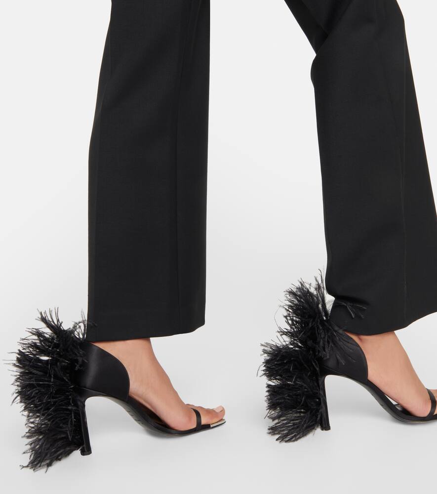 Area x Sergio Rossi Amazona feather-trimmed sandals
