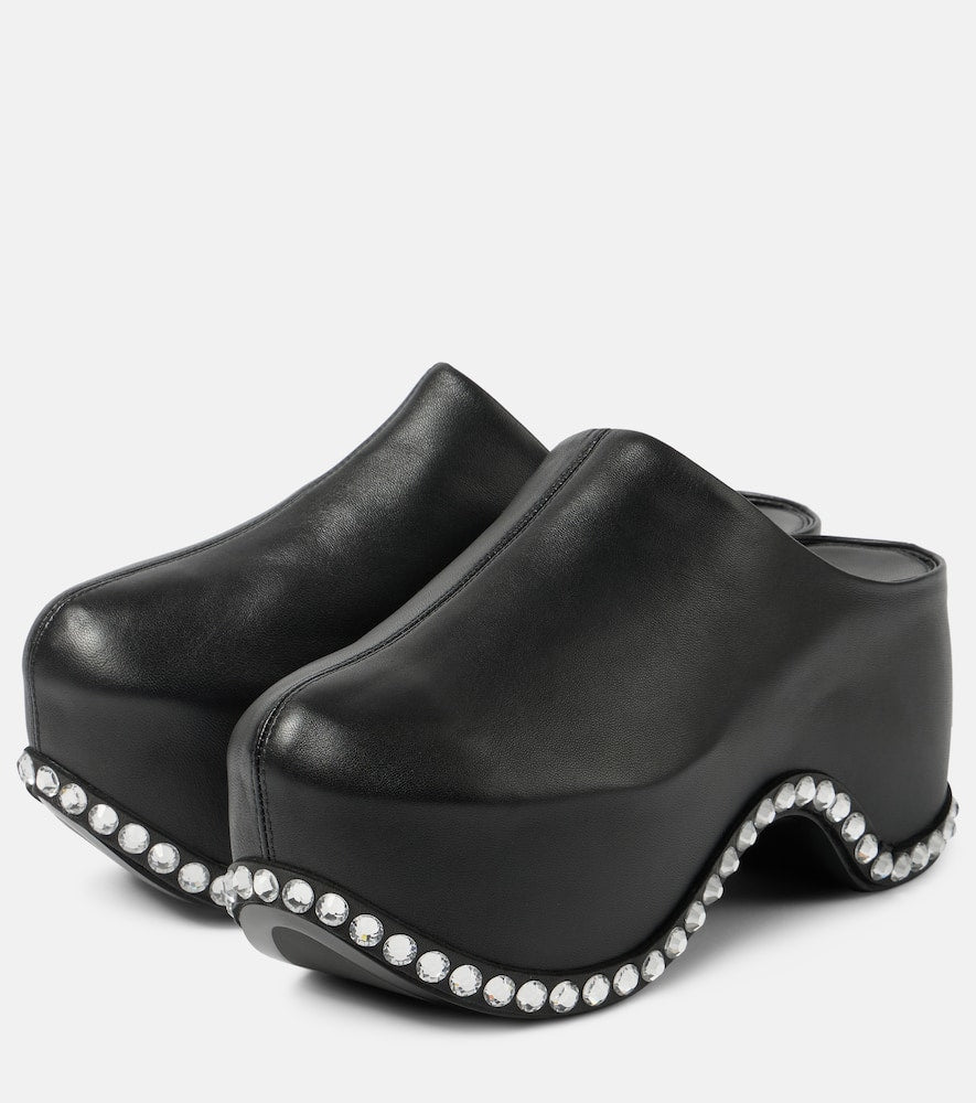Area x Sergio Rossi Bomb leather platform mules