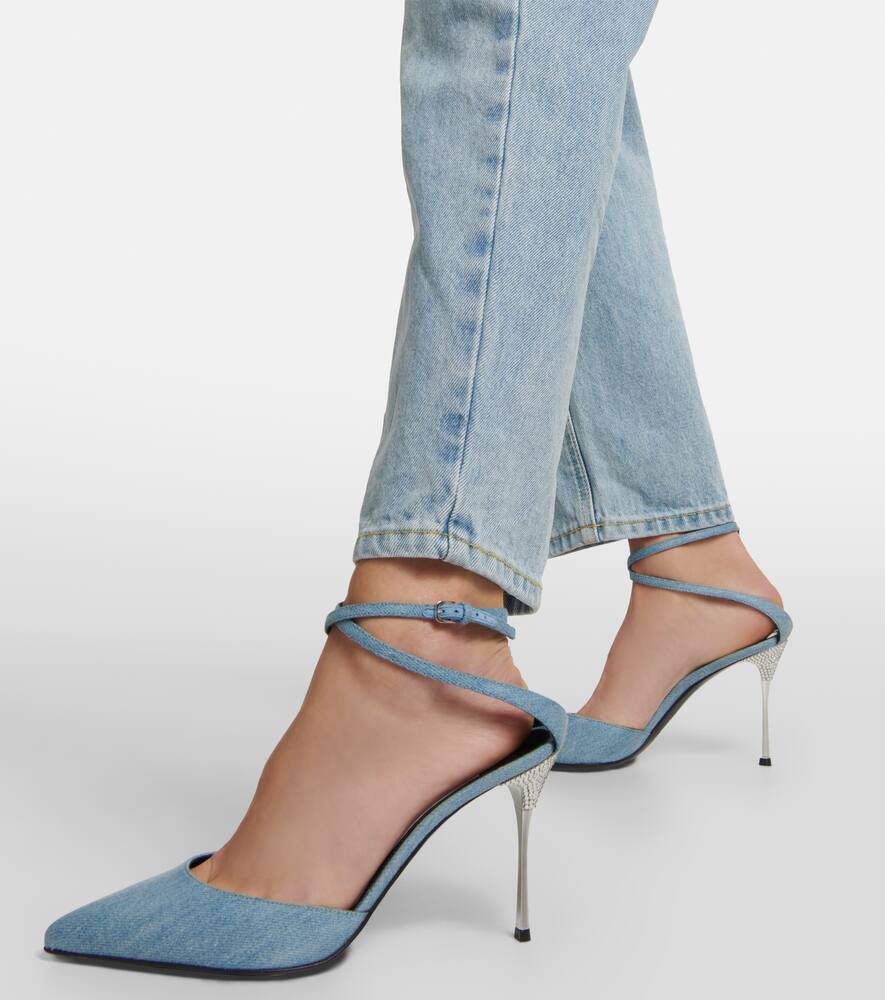 Area x Sergio Rossi Marquise denim pumps