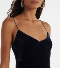 Asceno Alberta velvet slip dress